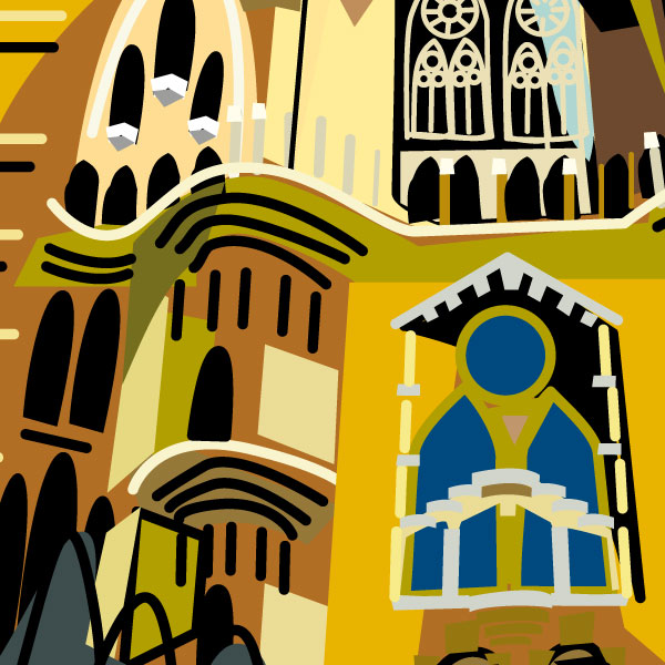 La Sagrada Família de Gaudí, dibujo de Montse Noguera